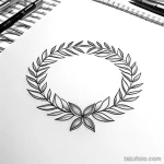 laurel wreath tattoo sketch tatufoto.com 154
