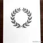 laurel wreath tattoo sketch tatufoto.com 155