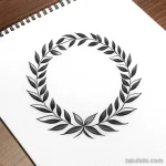 laurel wreath tattoo sketch tatufoto.com 156