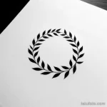 laurel wreath tattoo sketch tatufoto.com 157