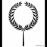 laurel wreath tattoo sketch tatufoto.com 158