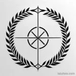 laurel wreath tattoo sketch tatufoto.com 159