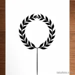 minimalist laurel wreath tattoo sketch tatufoto.com 162