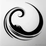 minimalist wave tattoo sketch tatufoto.com 134