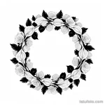rose wreath tattoo design tatufoto.com 174