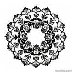 rose wreath tattoo design tatufoto.com 175