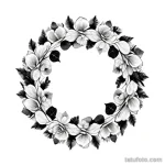 rose wreath tattoo design tatufoto.com 176