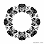 rose wreath tattoo design tatufoto.com 180