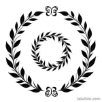 rose wreath tattoo design tatufoto.com 181