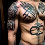 rugged man showing his side tatufoto.com 093