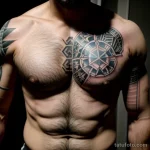 rugged man showing his side tatufoto.com 094