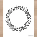 simple flower wreath tattoo outline tatufoto.com 182