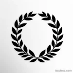 simple laurel wreath tattoo sketch tatufoto.com 185