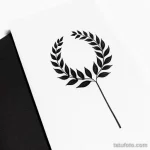 simple laurel wreath tattoo sketch tatufoto.com 186