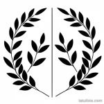 sketch of a laurel wreath tattoo design tatufoto.com 190