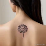 small carnation tattoo on the back of the neck in tatufoto.com 330