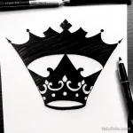 small crown tattoo sketch tatufoto.com 158