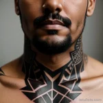 strong man with a geometric tattoo on his neck tatufoto.com 151