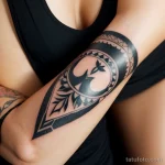 stylish woman with a tattoo on her wrist, showing signs of aging tatufoto.com 040