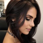 tattoo lion, on neck sexy girl, photorealistic, tatufoto.com 087