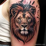 tattoo lion on neck sexy girl, tatufoto.com 066