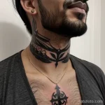 tattoo of a victory wreath on a man s neck tatufoto.com 251