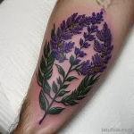 tattoo of a wreath of lavender on a man s forearm tatufoto.com 259