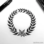 tattoo sketch of a laurel wreath tatufoto.com 298
