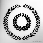 tattoo sketch of a laurel wreath tatufoto.com 299