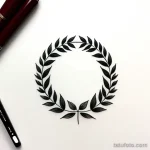tattoo sketch of a laurel wreath tatufoto.com 304