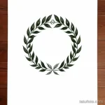 tattoo sketch of a laurel wreath tatufoto.com 306
