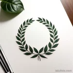 tattoo sketch of a laurel wreath tatufoto.com 307
