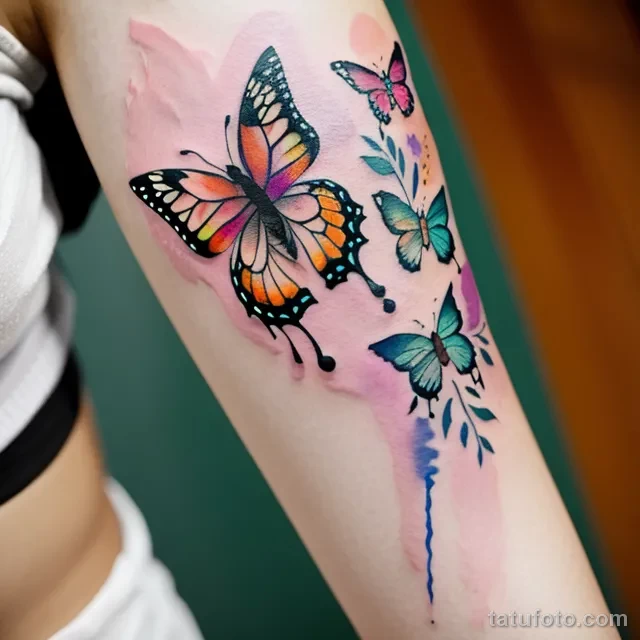 tattooed forearm of a female artist tatufoto.com 082