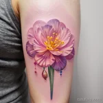 watercolor carnation tattoo design tatufoto.com 353