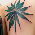 woman with a colorful tattoo, gently faded with time tatufoto.com 251