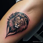woman with a crescent moon tattoo on her wrist, symbolizing intuition, gazing thoughtfully at the night sky tattoo lion, on neck tatufoto.com 157