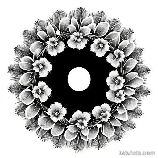 wreath with thorns tattoo draft tatufoto.com 348