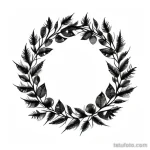 wreath with thorns tattoo sketch tatufoto.com 349