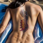 young European woman lying on a beach towel tatufoto.com 086