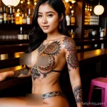 young woman sitting on a barstool tatufoto.com 096
