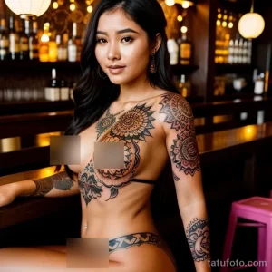 young woman sitting on a barstool tatufoto.com 096