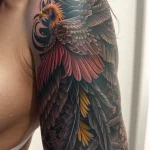 Татуировки эскортниц - A photorealistic image of a phoenix tattoo on a woman's side, highly detailed, ultra-realistic, 8K resolution, intricate tattoo tatufoto.com 081