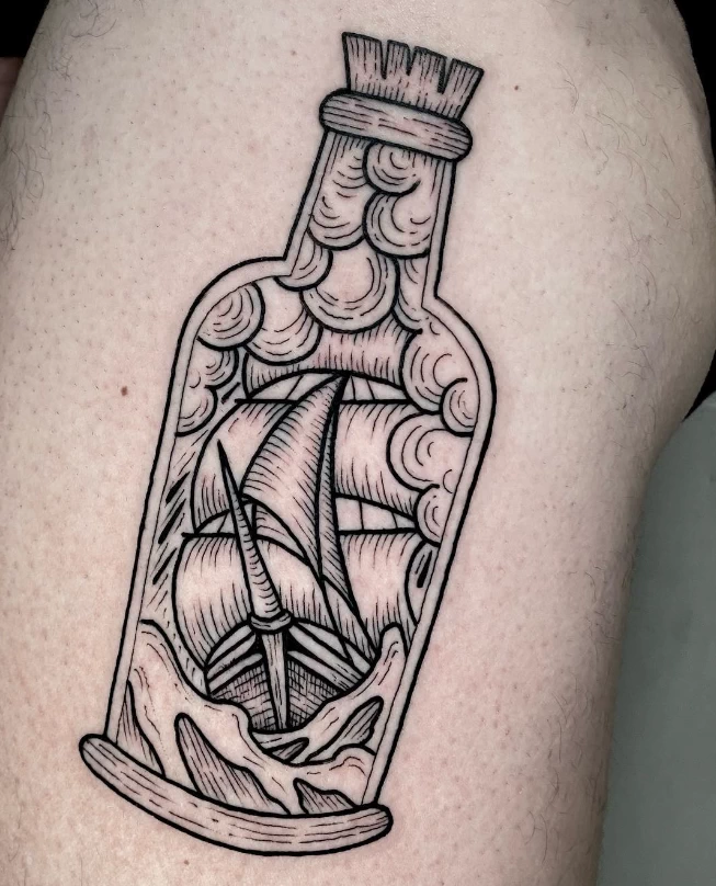 тату бутылка фото №013 - tatufoto.com 07102024