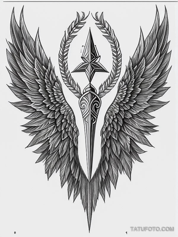 Эскиз тату ангельские крылья – Sketch of angel wings tattoo – tatufoto.com _98_11/15/2024 03:54:04