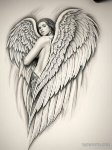 Эскиз тату ангельские крылья – Sketch of angel wings tattoo – tatufoto.com _365_11/15/2024 04:03:57