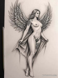 Эскиз тату ангельские крылья – Sketch of angel wings tattoo – tatufoto.com _356_11/15/2024 04:03:34