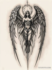 Эскиз тату ангельские крылья – Sketch of angel wings tattoo – tatufoto.com _51_11/15/2024 03:52:20