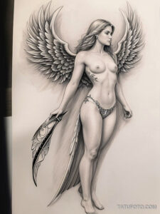 Эскиз тату ангельские крылья – Sketch of angel wings tattoo – tatufoto.com _359_11/15/2024 04:03:41