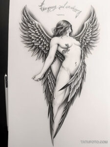 Эскиз тату ангельские крылья – Sketch of angel wings tattoo – tatufoto.com _358_11/15/2024 04:03:38