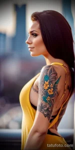 Идя образа девушки с татуировкой №001 - tatufoto.com 01112024
